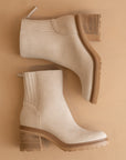 The Megan | Light Grey Lug Chelsea Bootie