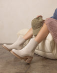 The Megan | Light Grey Lug Chelsea Bootie