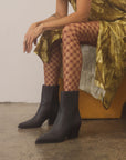 The Miley | Black Alligator print pointed toe bootie
