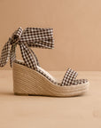 The Oceana | Coffee Gingham Wrap Wedge