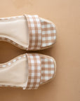 The Oceana | Latte Gingham Wrap Wedge