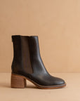 The Olivia | Espresso Chelsea Heel Boots