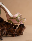 The Olympia | Rose Garden Raffia Platform Heel
