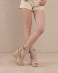 The Oceana | Latte Gingham Wrap Wedge