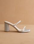 The Phoebe | Something Blue Beaded Strap Heel – Bridal & Occasion