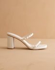 The Phoebe | White Beaded Strap Heel – Bridal & Occasion