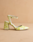 The Princess | Lime Pointed Toe Heel with Ankle Strap