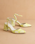 The Princess | Lime Pointed Toe Heel with Ankle Strap