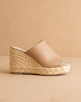 The Raina | Apricot Espdarille Slip On Wedge