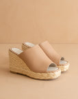 The Raina | Apricot Espdarille Slip On Wedge