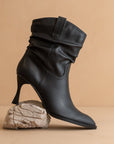 The Riga | Black Western Inspired Slouch Boots