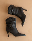 The Riga | Black Western Inspired Slouch Boots