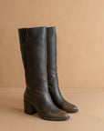 The Roxanne | Brown Knee High Western Bucket Boot