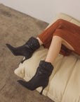The Riga | Black Western Inspired Slouch Boots
