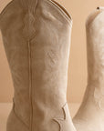 The Sahara | Cream Suede Western Cowboy Boot