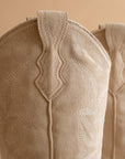The Sahara | Cream Suede Western Cowboy Boot