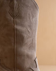 The Sahara | Dark Grey Suede Western Cowboy Boot