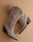 The Sahara | Dark Grey Suede Western Cowboy Boot