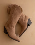 The Sahara | Latte Suede Western Cowboy Boot