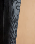 The Samara | Black Embroidered Tall Boot