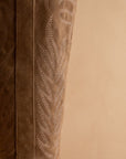 The Samara | Brown Embroidered Tall Boot