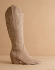 The Samara | Cedar Wood Embroidered Tall Boot