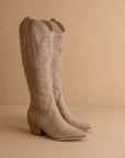 The Samara | Cedar Wood Embroidered Tall Boot