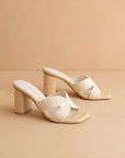 The Santiago | Off White Raffia Heel