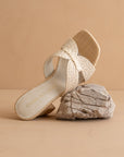The Santiago | Off White Raffia Heel