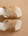The Santiago | Toffee Raffia Heel