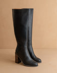 The Shiloh | Black Knee High Block Heel Boot
