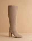 The Shiloh | Cedar Wood Knee High Block Heel Boot