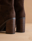 The Shiloh | Coffee Knee High Block Heel Boot