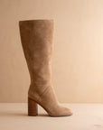 The Shiloh | Latte Knee High Block Heel Boot