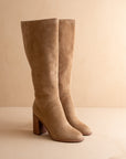 The Shiloh | Latte Knee High Block Heel Boot