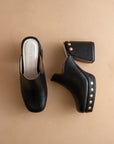 The Sierra | Black Platform Clog Mule