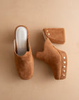 The Sierra | Caramel Platform Clog Mule