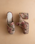The Sierra | Mauve Tapestry Platform Clog Mule