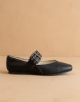 The Soho | Black Ballet Flat with Buckle