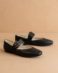 The Soho | Black Ballet Flat with Buckle