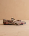 The Soho | Mauve Tapestry Ballet Flat with Buckle