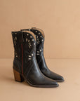 The Sorrel | Black Paneled Western Bootie