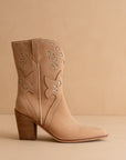The Sorrel | Camel Paneled Western Bootie