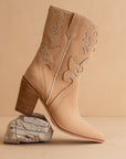 The Sorrel | Camel Paneled Western Bootie