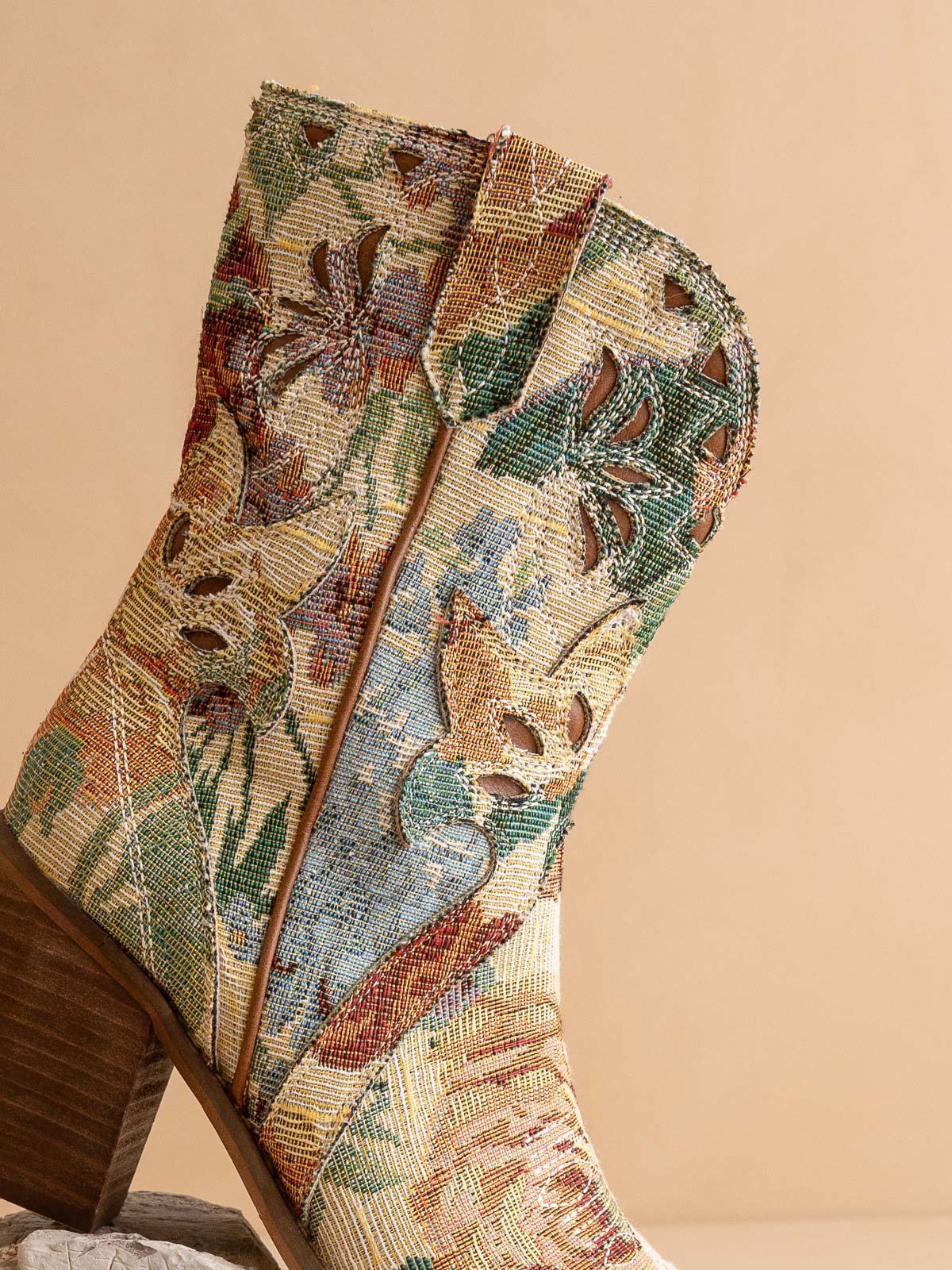The Sorrel | Floral Tapestry Western Bootie