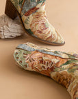 The Sorrel | Floral Tapestry Western Bootie