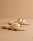 The Sunnie | Natural Raffia Buckle Slide