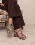 The Sierra | Mauve Tapestry Platform Clog Mule