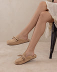 The Stevie | Almond Tie Mule Loafer