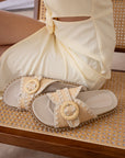 The Sunnie | Natural Raffia Buckle Slide